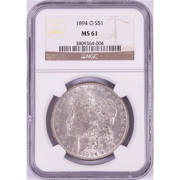 1894-O $1 Morgan Silver Dollar Coin NGC MS61