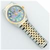 Image 5 : Rolex Men's Two Tone Tahitian MOP Diamond Datejust Wristwatch Oyster Perpetual