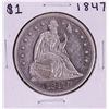 Image 1 : 1847 $1 Seated Liberty Silver Dollar Coin