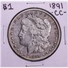 Image 1 : 1891-CC $1 Morgan Silver Dollar Coin