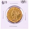 Image 1 : 1881 $10 Liberty Head Eagle Gold Coin