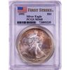 Image 1 : 1992 $1 American Silver Eagle Coin PCGS MS68 First Strike Nice Toning