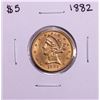Image 1 : 1882 $5 Liberty Head Half Eagle Gold Coin