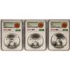 Image 1 : Lot of  (3) 1980Mo Mexico 1 Onza Silver Coins NGC MS64