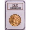 1876 $20 Liberty Head Double Eagle Gold Coin NGC AU55