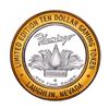 Image 2 : .999 Silver Flamingo Laughlin, NV $10 Casino Limited Edition Gaming Token