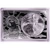 Image 1 : 2000 $1 American Silver Eagle Coin & 2oz Silver Bar Set