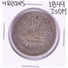 Image 1 : 1849 ZsOM Mexico 4 Reales Silver Coin