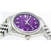 Image 9 : Rolex Men's Stainless Steel Purple Diamond Datejust Oyster Perpetual Wristwatch