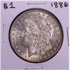 Image 1 : 1886 $1 Morgan Silver Dollar Coin