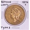 Image 1 : 1876-S $20 Liberty Head Double Eagle Gold Coin