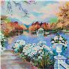 Image 2 : Zina Roitman "Lac Fleuri" Limited Edition Serigraph On Canvas