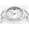 Image 9 : Rolex Men's Stainless Steel White Index Datejust 2 Wristwatch