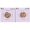 Image 1 : Lot of 2017-2018 $5 American Gold Eagle Coins