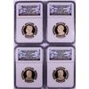 Image 1 : Lot of (4) 2013-S $1 Proof Presidential Dollar Coins NGC PF70 Ultra Cameo