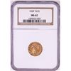 Image 1 : 1929 $2 1/2 Indian Head Quarter Eagle Gold Coin NGC MS62