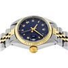 Image 3 : Rolex Ladies Two Tone Blue Roman Fluted Datejust Jubilee Band Wristwatch