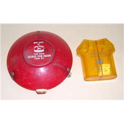 (2) JD Advertising Pieces--S&P Shaker from Clifton, IL & Safety Light Cover from Tomah, WI