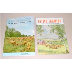 (2) JD Better Farming/Modern Farming Catalogs--1954 & 1951/52