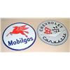 Image 1 : (2) New Porcelain Signs--Chevy Corvette & Mobil 