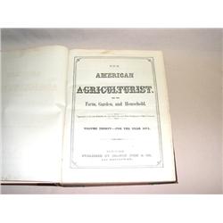 1871 American Agriculturist Hardcover Book--Volume Thirty
