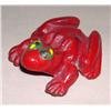 Image 1 : Cast Iron Red Frog Paperweight advertising "Dempster"