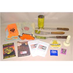 Box Lot of Misc Advertising Items--Includes 2 new Sets o Union Pacific Gloves, Toothpick holder, Col