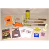 Image 1 : Box Lot of Misc Advertising Items--Includes 2 new Sets o Union Pacific Gloves, Toothpick holder, Col