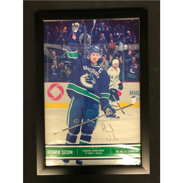 HENRIK SEDIN SIGNED AND FRAMED 11 X 18 FRAME