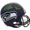 Image 1 : Quandre Diggs Autographed Seattle Seahawks Blue Full Size Replica Helmet "Go Hawks" (MCS Holo)