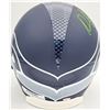 Image 3 : Quandre Diggs Autographed Seattle Seahawks Blue Full Size Replica Helmet "Go Hawks" (MCS Holo)