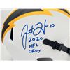 Image 2 : Justin Herbert Autographed LA Chargers Lunar Eclipse Full Size Authentic Speed Helmet (Beckett)