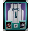 Image 1 : MUGSY BOGUES SIGNED AND CUSTOM FRAMED CHARLOTTE HORNETS JERSEY (JSA COA)