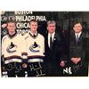 Image 2 : DANIEL SEDIN, HENRIK SEDIN, BRIAN BURKE AND MARC CRAWFORD SIGNED DRAFT DAY 16 X 20 (PASTIME COA)