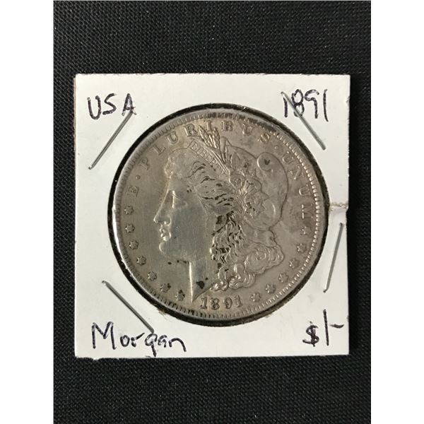 1891 US MORGAN SILVER DOLLAR