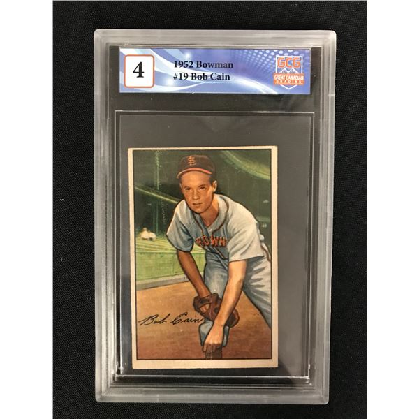 1952 BOWMAN NO.19 BOB CAIN (GCG 4)