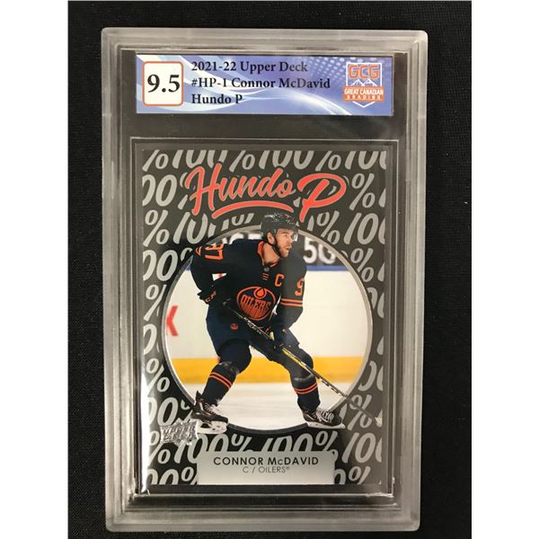 2021-22 UPPER DECK NO.HP-1 CONNOR MCDAVID HUNDO P (GCG 9.5)