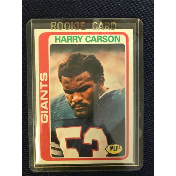 1978 Topps Harry Carson #393 Football Card