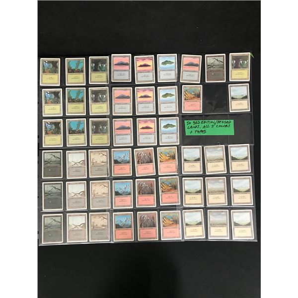 50 3rd EDITION/ REVISED LANDS ALL 5 COLORS   TYPES