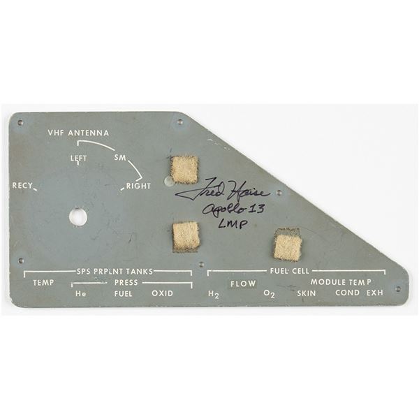 Fred Haise Signed Apollo CM Panel