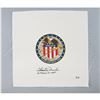 Image 1 : John Young's Apollo 16 Beta Cloth Signed by Charlie Duke