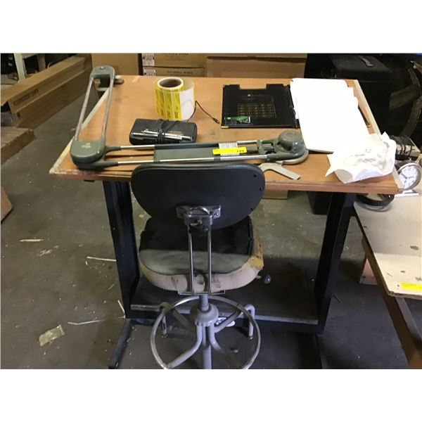 Drafting table and stool