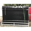 Image 1 : 24 PIECES OF BLACK POWDER COATED GALVANIZED STEEL GARDEN/PUBLIC SPACE FENCING WITH 25 POSTS