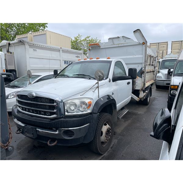 2008 STERLING HAUL-ALL TURBO DIESEL, 2DR GARBAGE TRUCK, WHITE, VIN # 3F6WJ76A98G351335