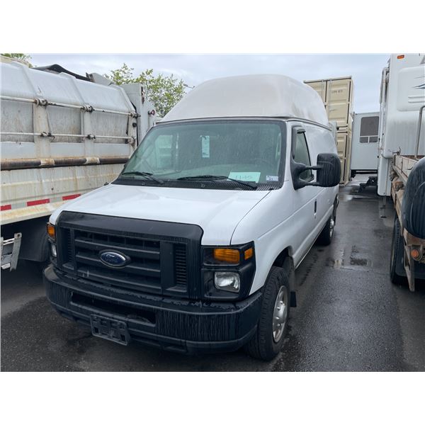 2008 FORD E-350 SUPER DUTY, 3DR CARGO VAN, WHITE, VIN # 1FTSE34L68DB48786