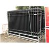 Image 2 : 24 PIECES OF BLACK POWDER COATED GALVANIZED STEEL GARDEN/PUBLIC SPACE FENCING WITH 25 POSTS