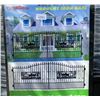 Image 2 : *2P* GREATBEAR BLACK 19' BI-PARTING WROUGHT IRON GATE WITH DEER ARTWORK IN CENTER DESIGN 2
