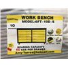 Image 2 : YELLOW STEELMAN 10 SWING DRAWER WORKBENCH H36" X W67" X D24" WITH ANTI-SLIP LINING