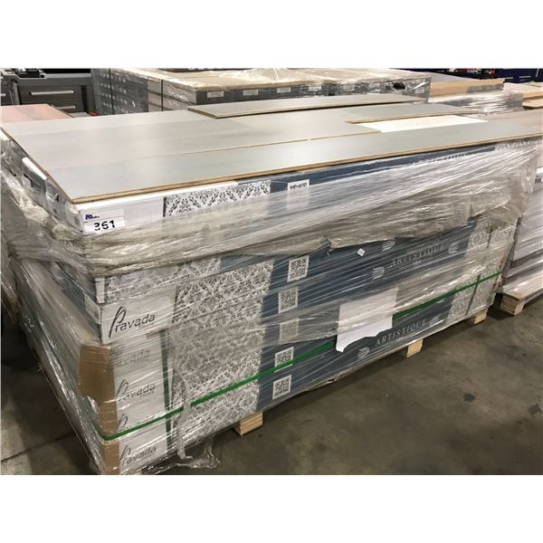1,099.56 SQ FT OF PRAVADA ARTISTIQUE PIERRE EUROPEAN WHITE OAK ENGINEERED SOLID WOOD FLOORING