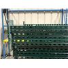 Image 2 : SINGLE FREESTANDING BAY OF 20' GREEN RACKSTEEL INDUSTRIAL PALLET RACKING WITH 6 ORANGE 8' SHELVES: